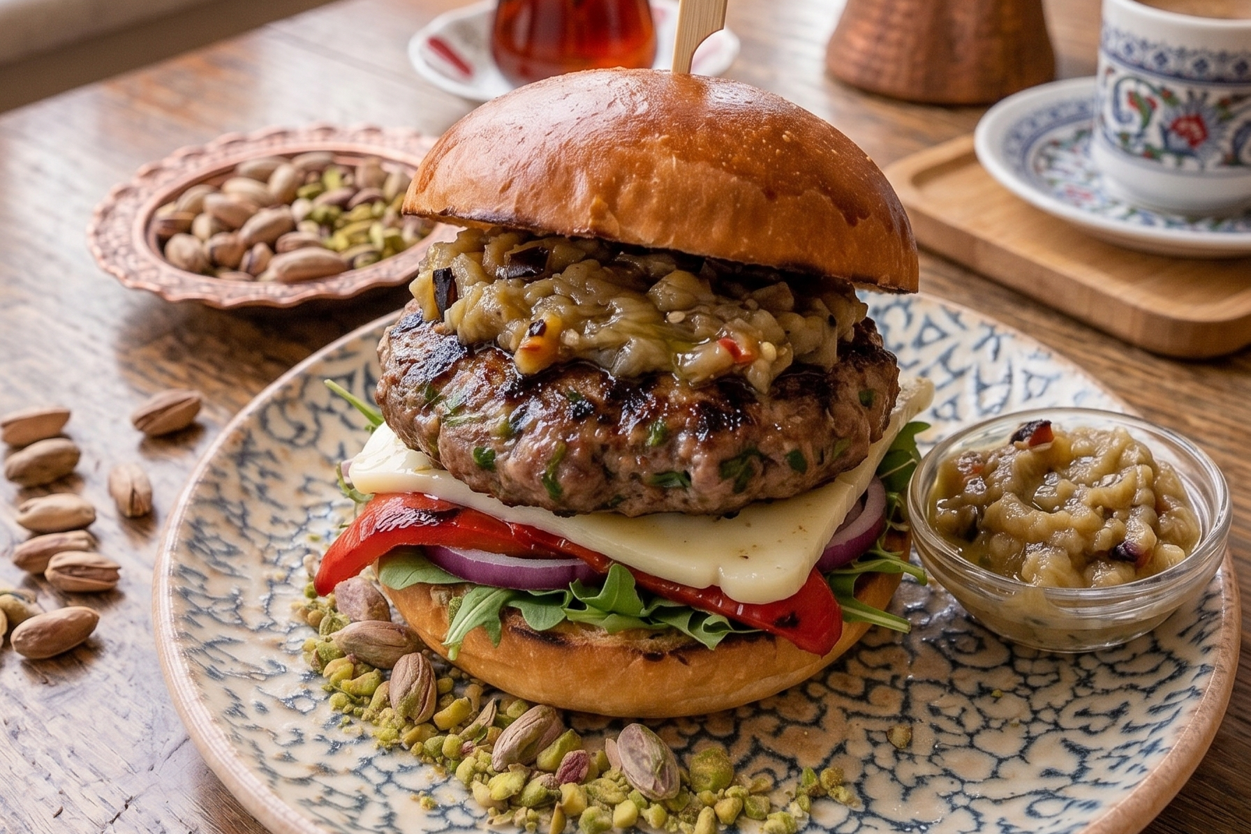 Köz Patlıcanlı Köfte Burger