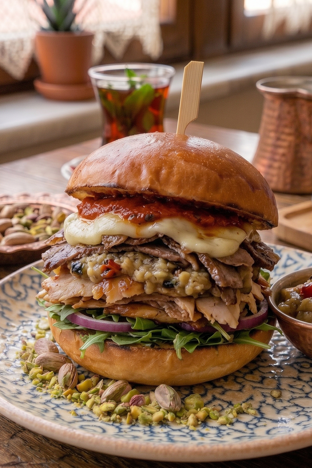 Köz Patlıcanlı Döner Burger
